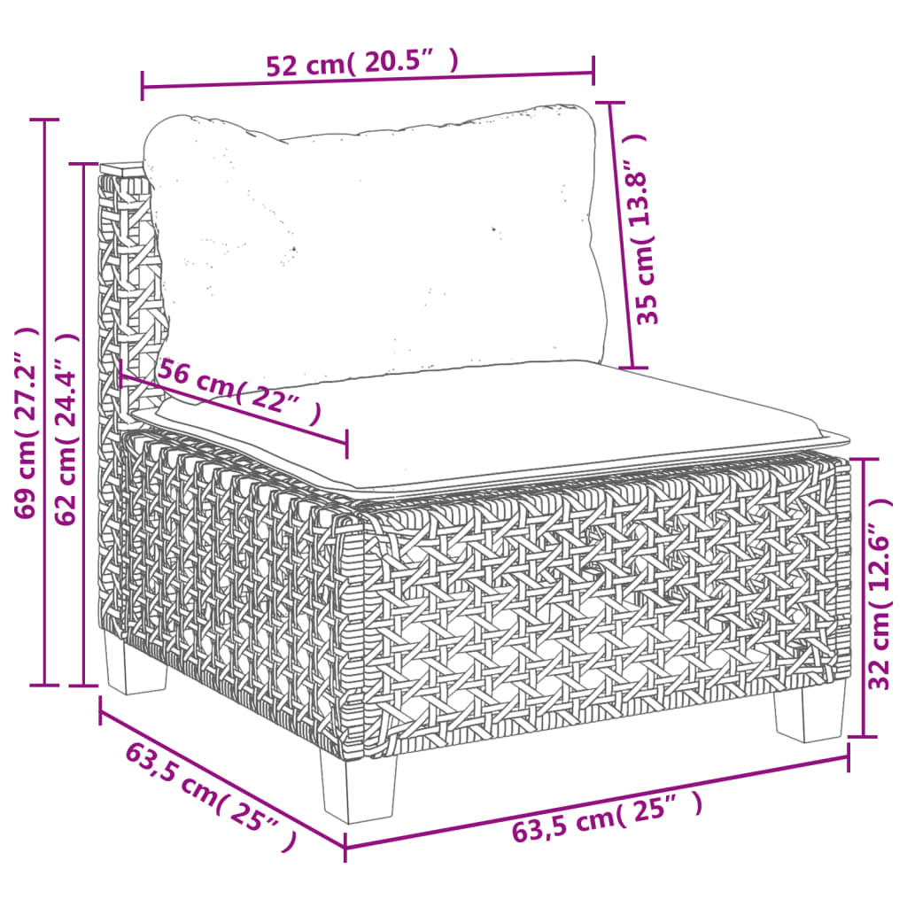 5-delige Loungeset met kussens poly rattan zwart Tuinsets | Creëer jouw Trendy Thuis | Gratis bezorgd & Retour | Trendy.nl