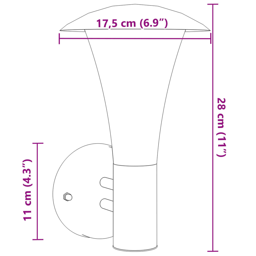 Buitenwandlampen 2 st roestvrij staal zwart Buitenverlichting | Creëer jouw Trendy Thuis | Gratis bezorgd & Retour | Trendy.nl