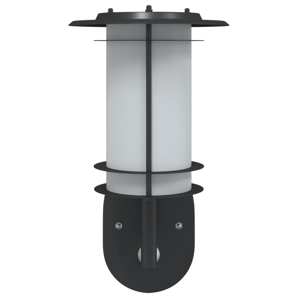 Buitenwandlamp met sensor roestvrij staal zwart Buitenverlichting | Creëer jouw Trendy Thuis | Gratis bezorgd & Retour | Trendy.nl