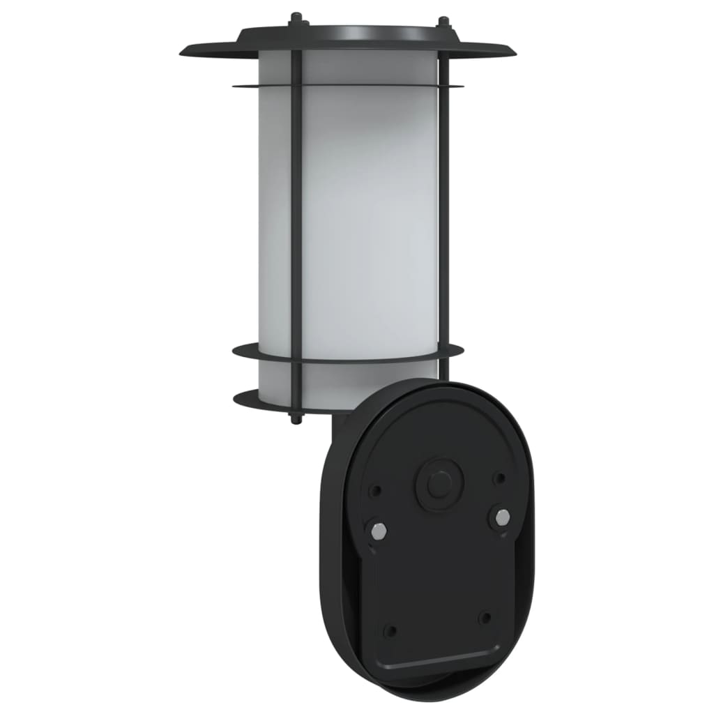 Buitenwandlampen 2 st met sensors roestvrijstaal zwart Buitenverlichting | Creëer jouw Trendy Thuis | Gratis bezorgd & Retour | Trendy.nl