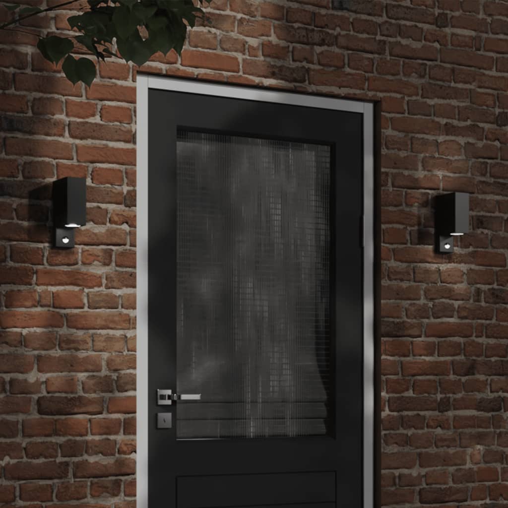 Buitenwandlamp met sensor gegoten aluminium zwart Buitenverlichting | Creëer jouw Trendy Thuis | Gratis bezorgd & Retour | Trendy.nl
