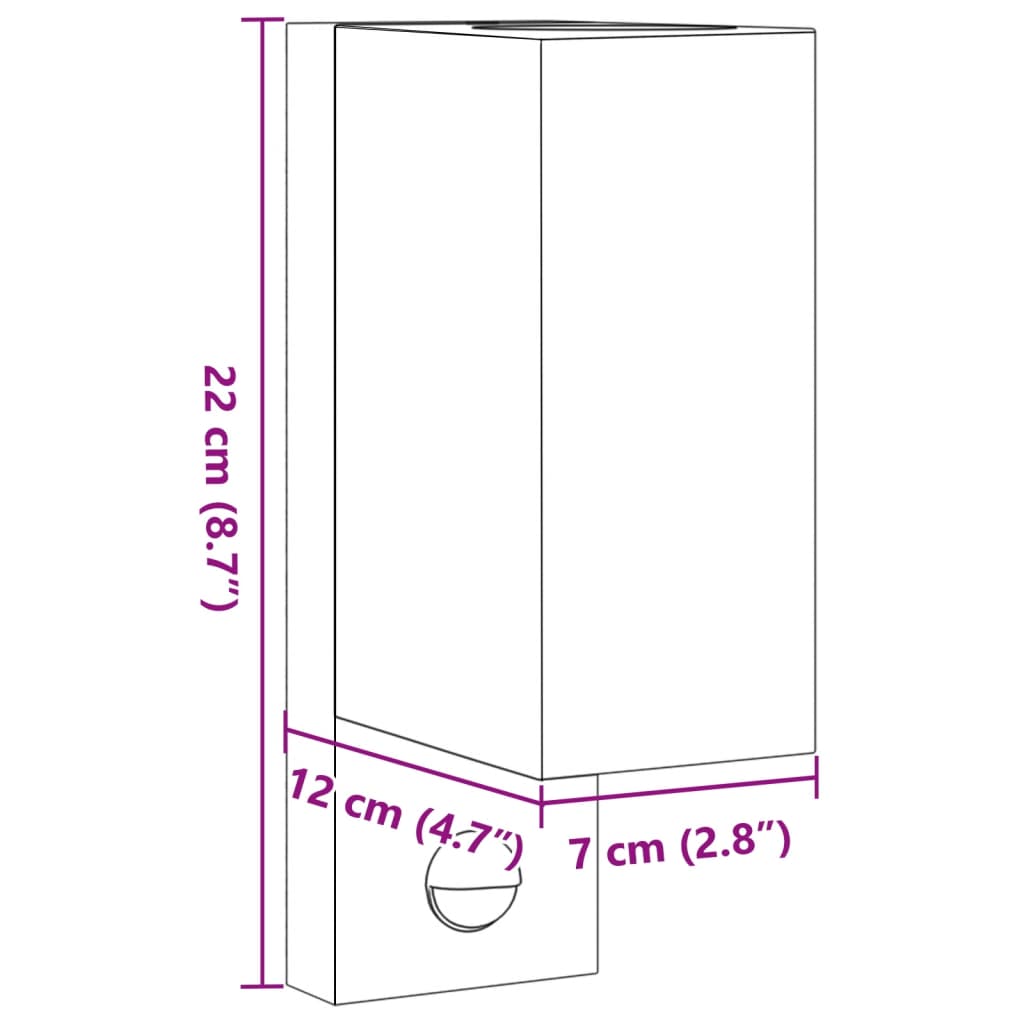 Buitenwandlampen 2 st met sensors gegoten aluminium zwart Buitenverlichting | Creëer jouw Trendy Thuis | Gratis bezorgd & Retour | Trendy.nl