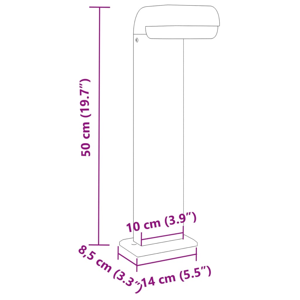 Buitenlampen staand 3 st 50 cm gegoten aluminium zwart Buitenverlichting | Creëer jouw Trendy Thuis | Gratis bezorgd & Retour | Trendy.nl