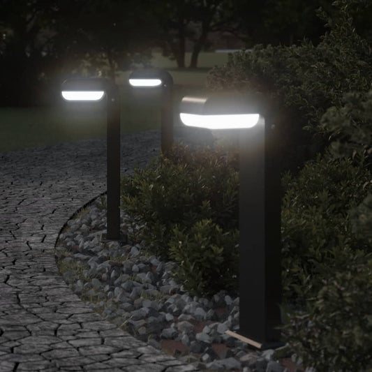 Buitenlampen staand 3 st 50 cm gegoten aluminium zwart Buitenverlichting | Creëer jouw Trendy Thuis | Gratis bezorgd & Retour | Trendy.nl