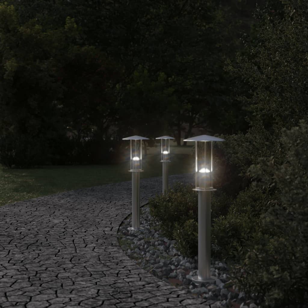 Buitenvloerlamp 60 cm roestvrijstaal zilverkleurig Buitenverlichting | Creëer jouw Trendy Thuis | Gratis bezorgd & Retour | Trendy.nl