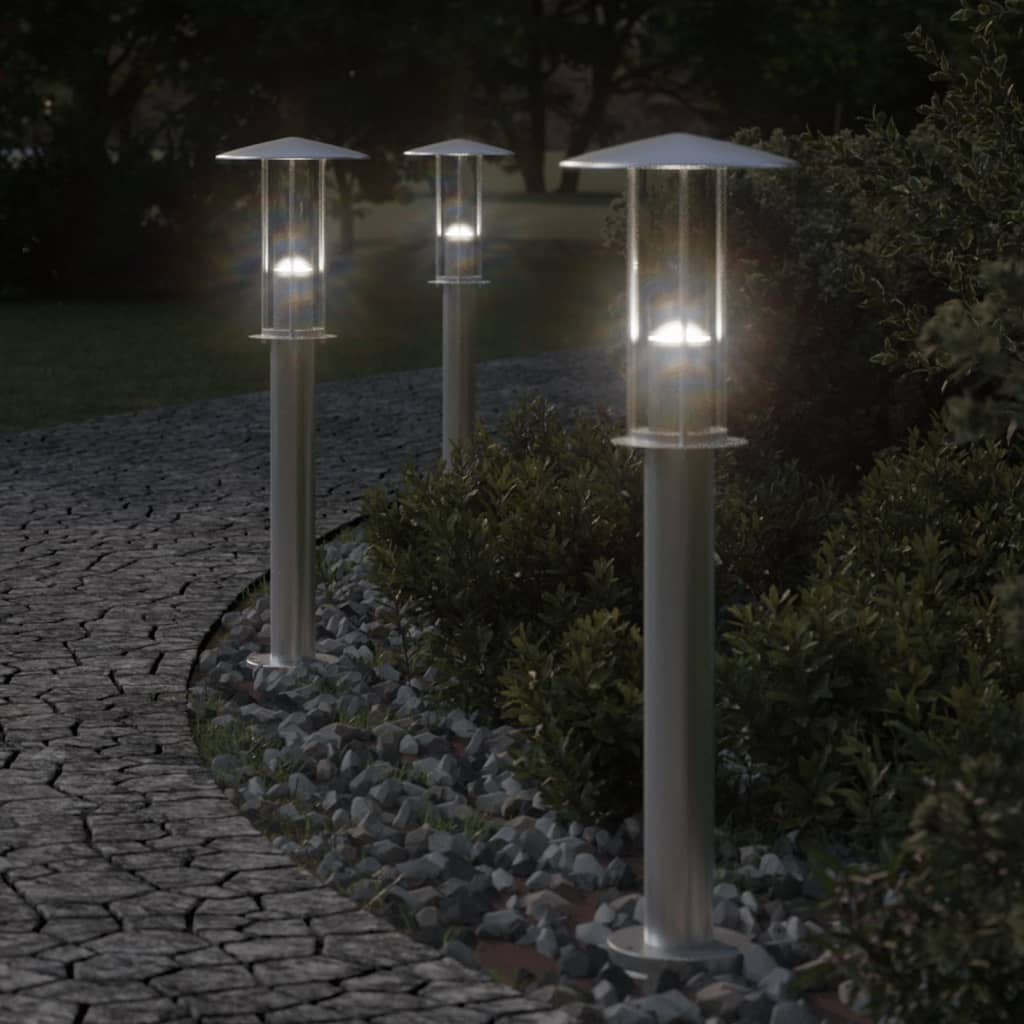 Buitenvloerlamp 60 cm roestvrijstaal zilverkleurig Buitenverlichting | Creëer jouw Trendy Thuis | Gratis bezorgd & Retour | Trendy.nl