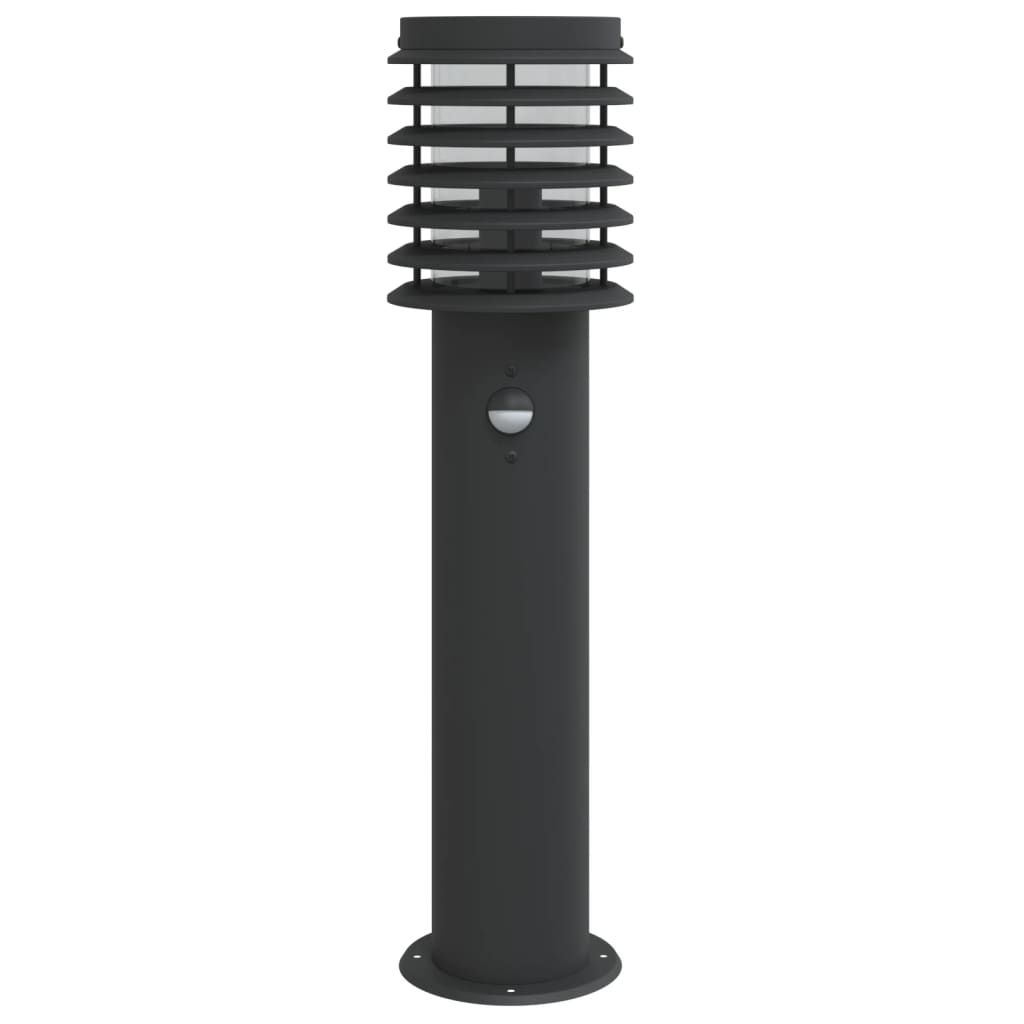 Vloerlamp voor buiten met sensor 60 cm roestvrijstaal zwart Buitenverlichting | Creëer jouw Trendy Thuis | Gratis bezorgd & Retour | Trendy.nl