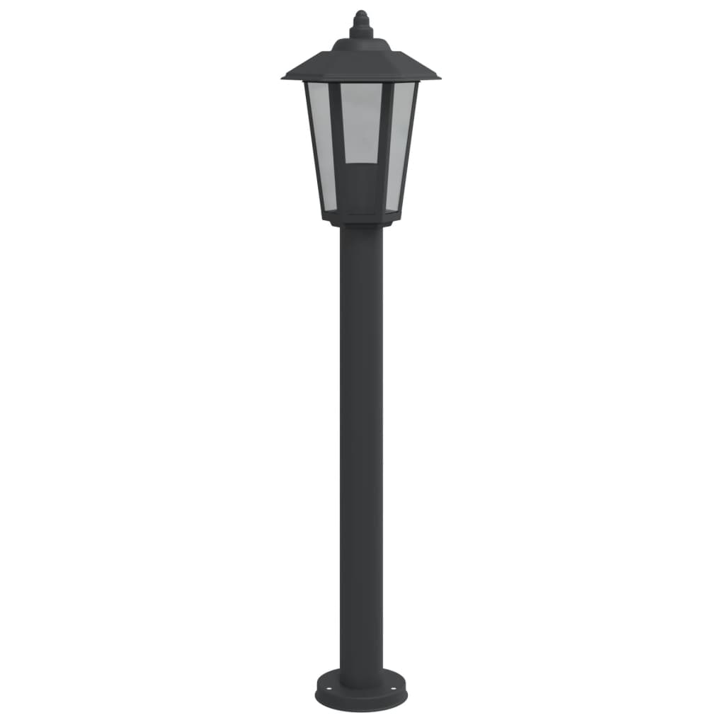 Vloerlamp voor buiten 3 st 80 cm roestvrijstaal zwart Buitenverlichting | Creëer jouw Trendy Thuis | Gratis bezorgd & Retour | Trendy.nl