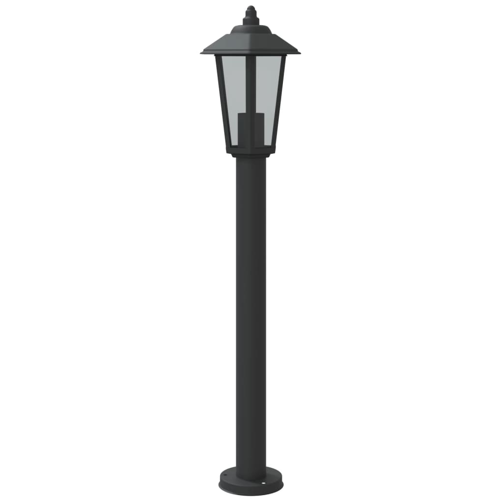 Vloerlamp voor buiten 3 st 80 cm roestvrijstaal zwart Buitenverlichting | Creëer jouw Trendy Thuis | Gratis bezorgd & Retour | Trendy.nl