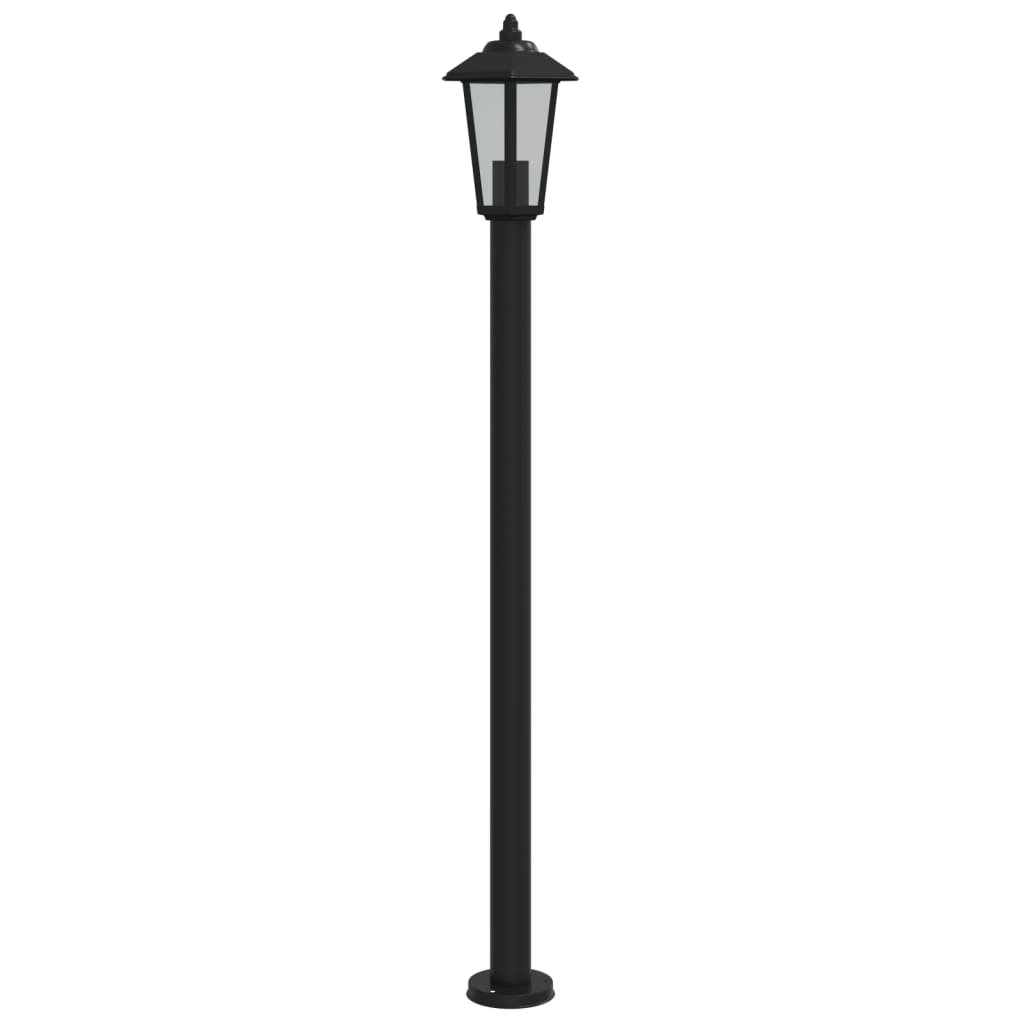 Vloerlamp voor buiten 120 cm roestvrijstaal zwart Buitenverlichting | Creëer jouw Trendy Thuis | Gratis bezorgd & Retour | Trendy.nl