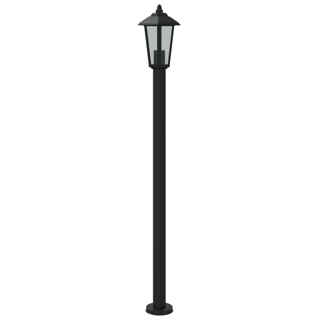 Vloerlamp voor buiten 120 cm roestvrijstaal zwart Buitenverlichting | Creëer jouw Trendy Thuis | Gratis bezorgd & Retour | Trendy.nl