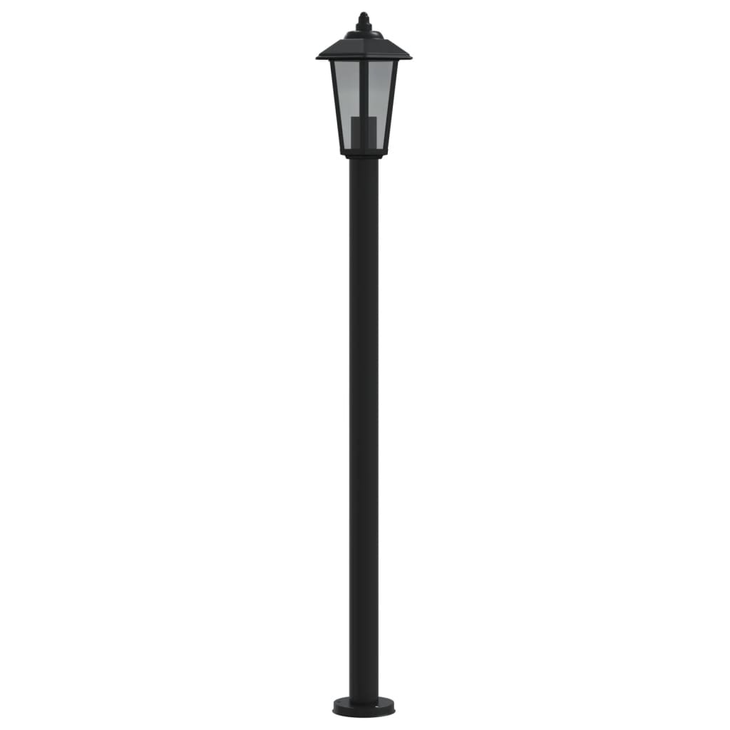 Vloerlamp voor buiten 120 cm roestvrijstaal zwart Buitenverlichting | Creëer jouw Trendy Thuis | Gratis bezorgd & Retour | Trendy.nl