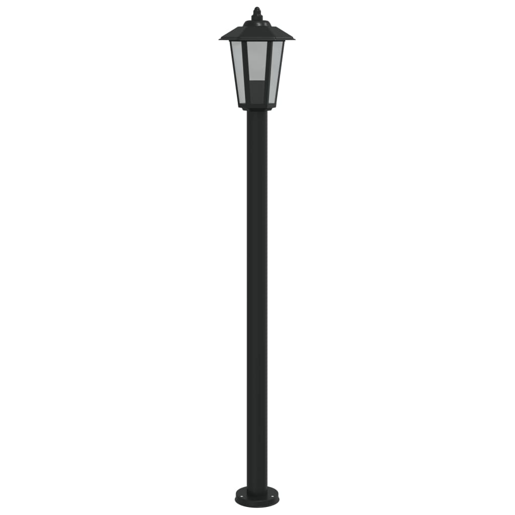 Vloerlamp voor buiten 120 cm roestvrijstaal zwart Buitenverlichting | Creëer jouw Trendy Thuis | Gratis bezorgd & Retour | Trendy.nl