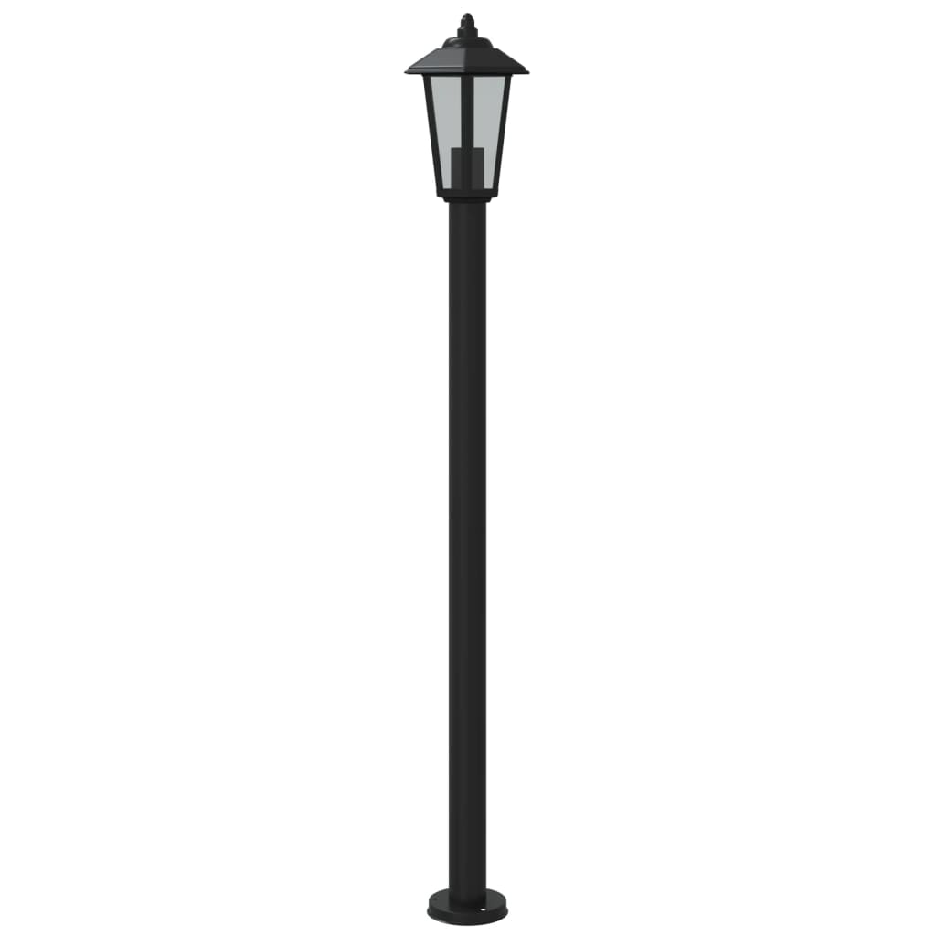 Vloerlamp voor buiten 3 st 120 cm roestvrijstaal zwart Buitenverlichting | Creëer jouw Trendy Thuis | Gratis bezorgd & Retour | Trendy.nl