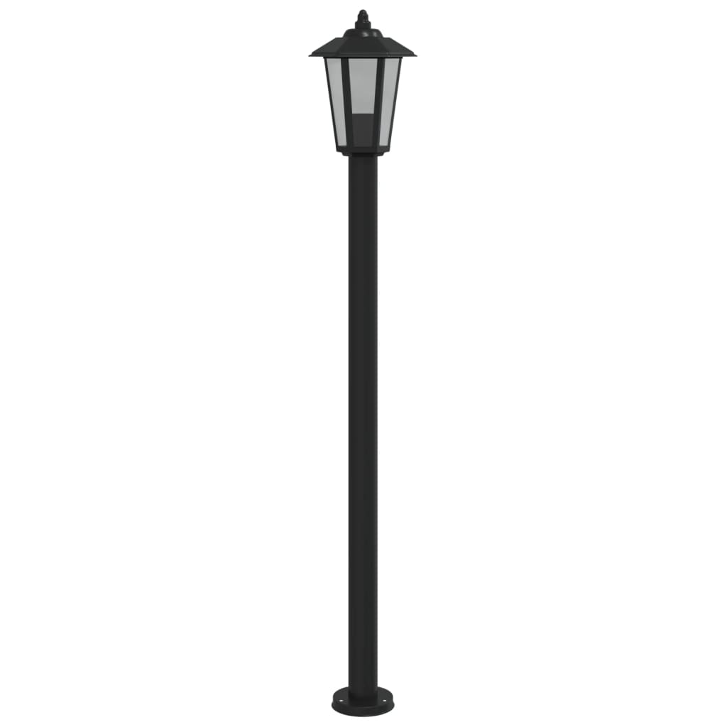 Vloerlamp voor buiten 3 st 120 cm roestvrijstaal zwart Buitenverlichting | Creëer jouw Trendy Thuis | Gratis bezorgd & Retour | Trendy.nl