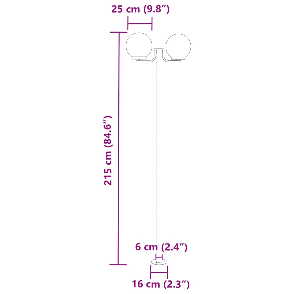 Buitenvloerlampen 3 st 215 cm roestvrij staal zilverkleurig Buitenverlichting | Creëer jouw Trendy Thuis | Gratis bezorgd & Retour | Trendy.nl