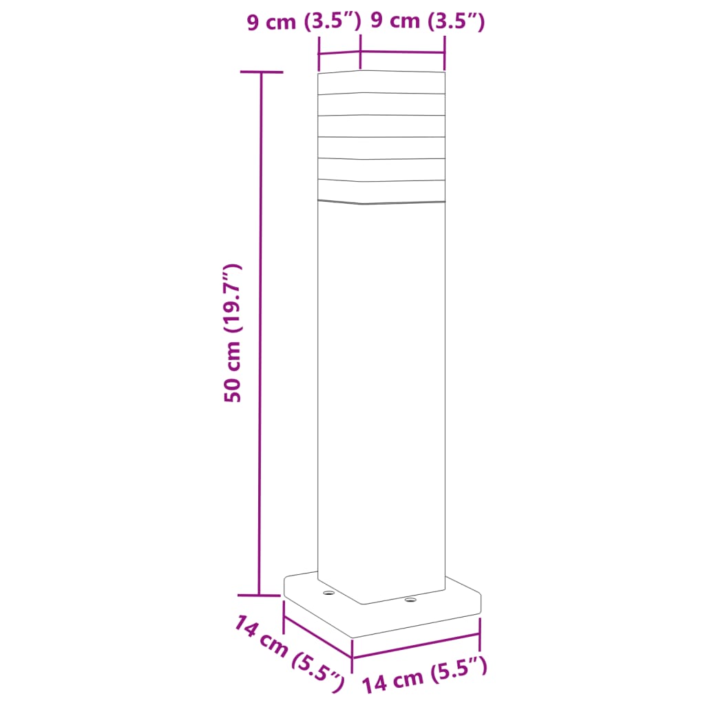 Buitenvloerlampen 3 st 50 cm aluminium zwart Buitenverlichting | Creëer jouw Trendy Thuis | Gratis bezorgd & Retour | Trendy.nl