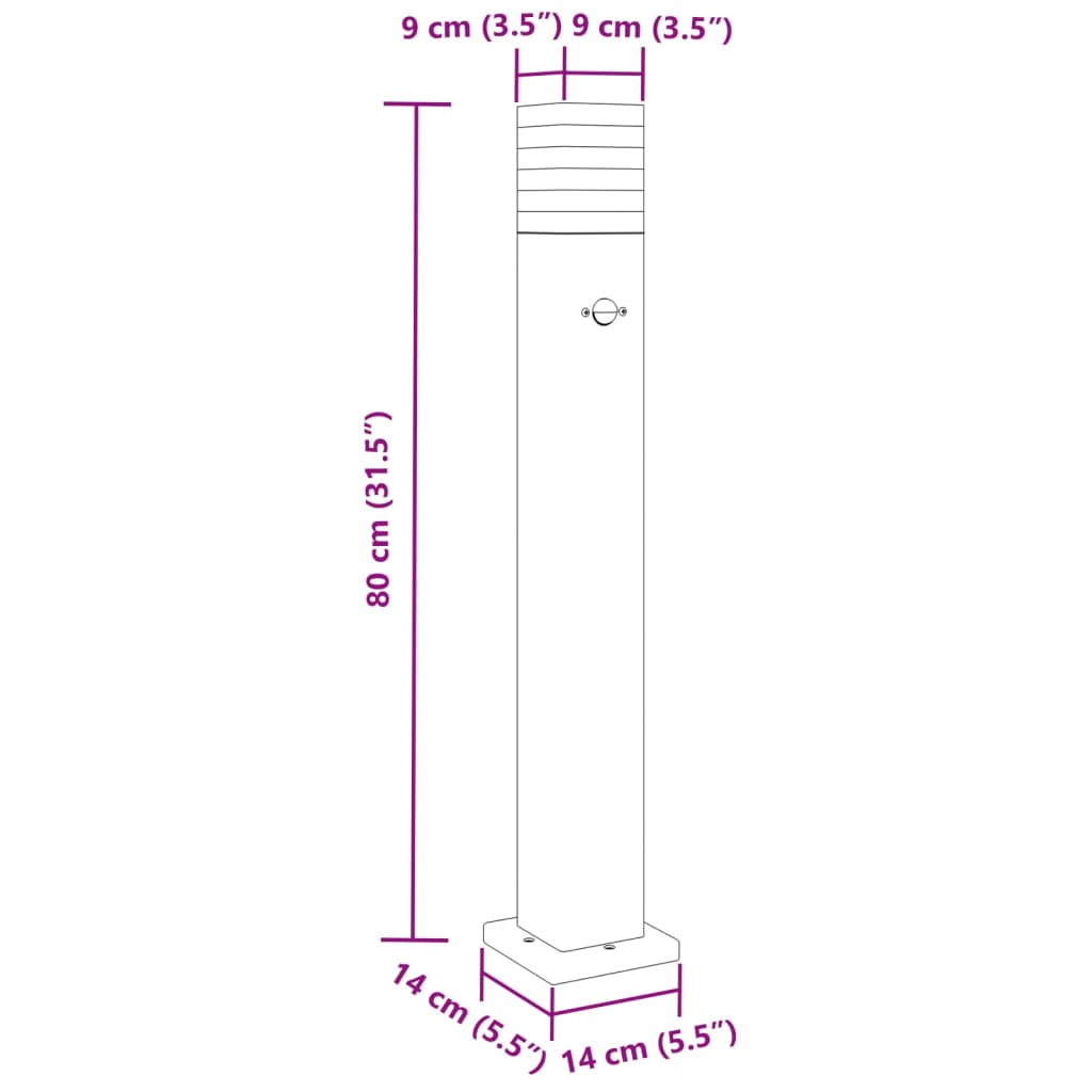 Vloerlampen voor buiten 3 st met sensor 80 cm aluminium zwart Buitenverlichting | Creëer jouw Trendy Thuis | Gratis bezorgd & Retour | Trendy.nl