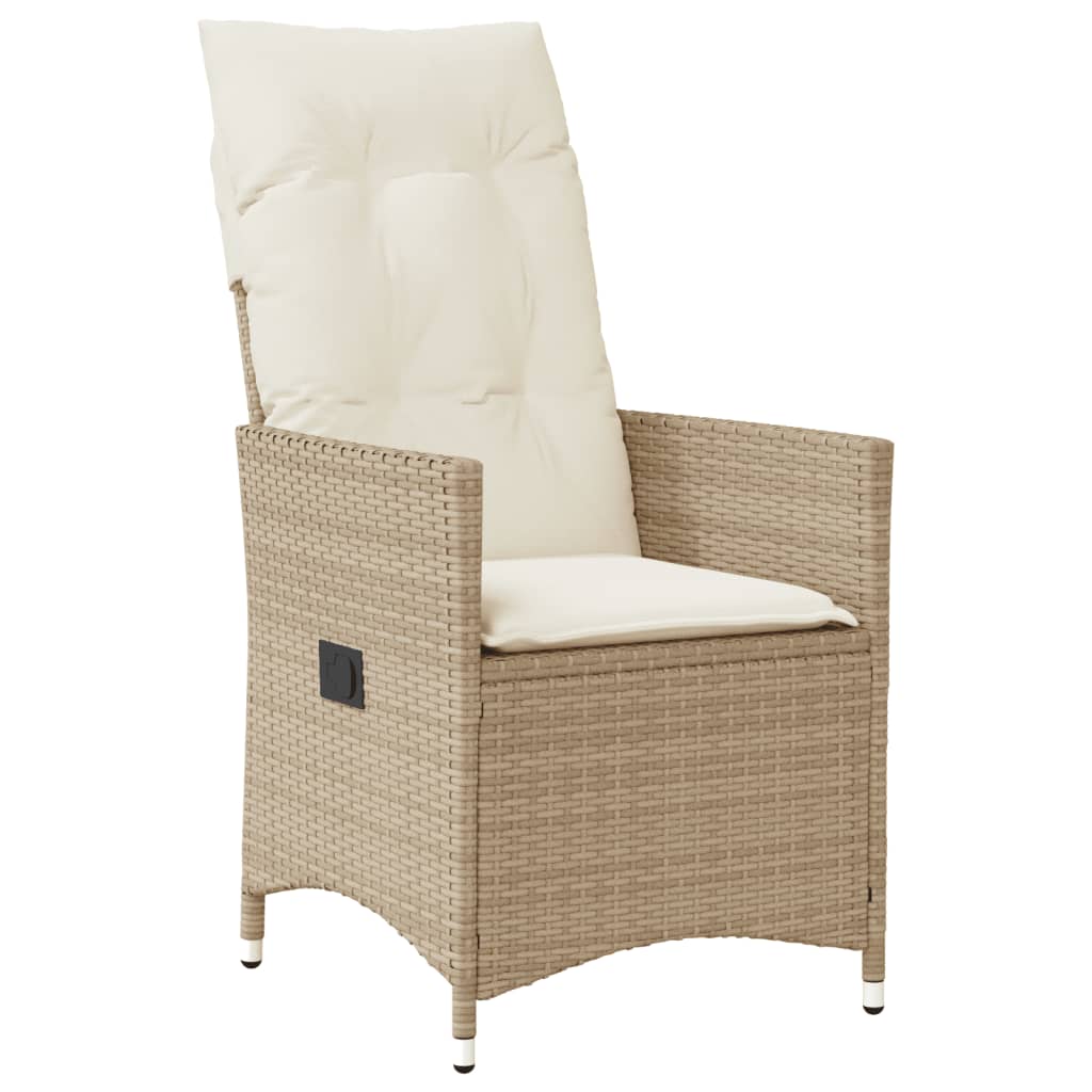 3-delige Bistroset met kussens poly rattan beige Tuinsets | Creëer jouw Trendy Thuis | Gratis bezorgd & Retour | Trendy.nl