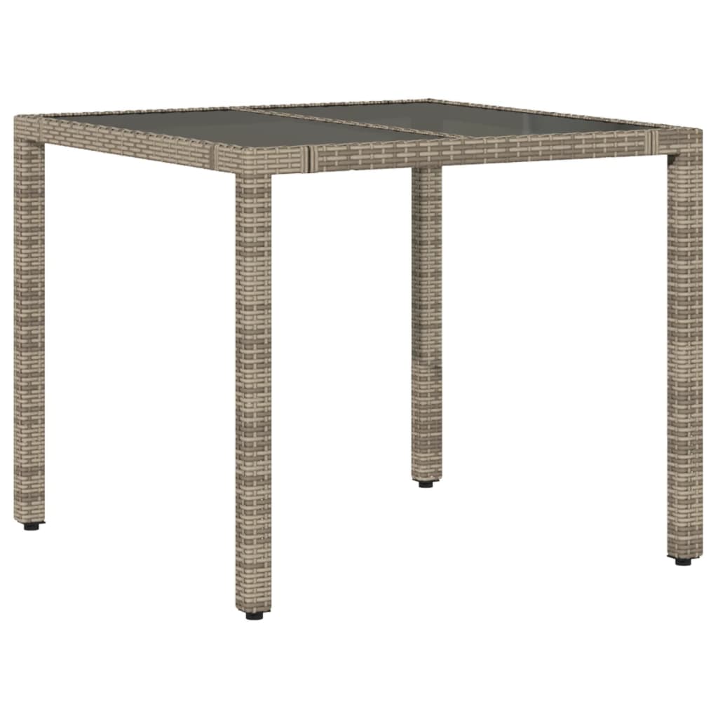 5-delige Bistroset met kussens poly rattan grijs