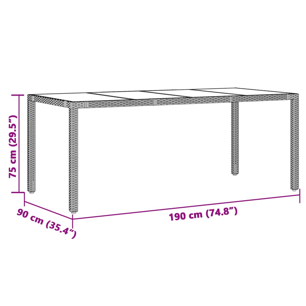 7-delige Bistroset met kussens poly rattan grijs