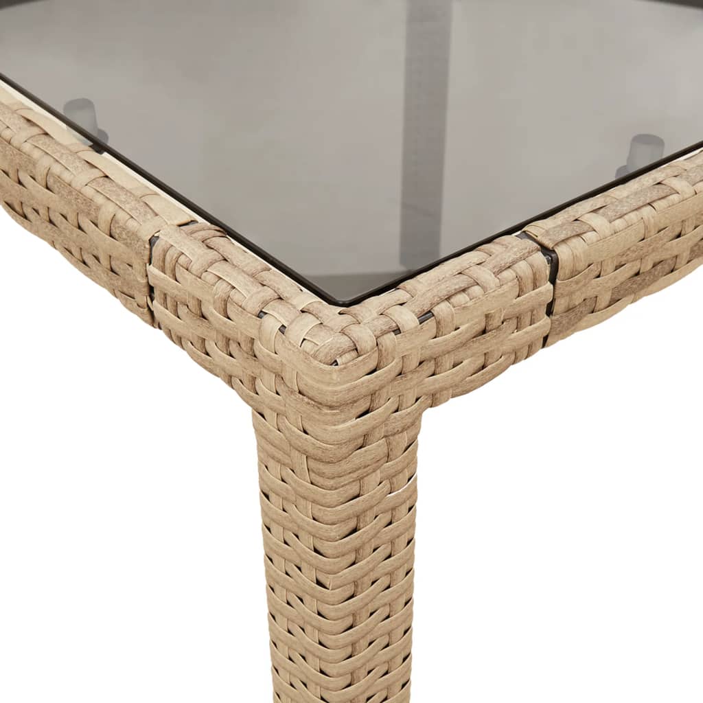 5-delige Tuinset met kussens poly rattan en glas beige Tuinsets | Creëer jouw Trendy Thuis | Gratis bezorgd & Retour | Trendy.nl