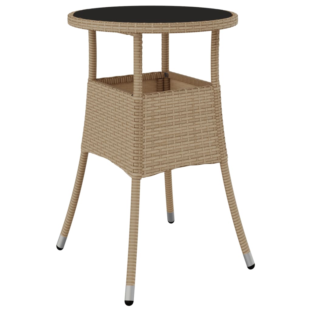 5-delige Tuinset met kussens poly rattan en glas beige Tuinsets | Creëer jouw Trendy Thuis | Gratis bezorgd & Retour | Trendy.nl