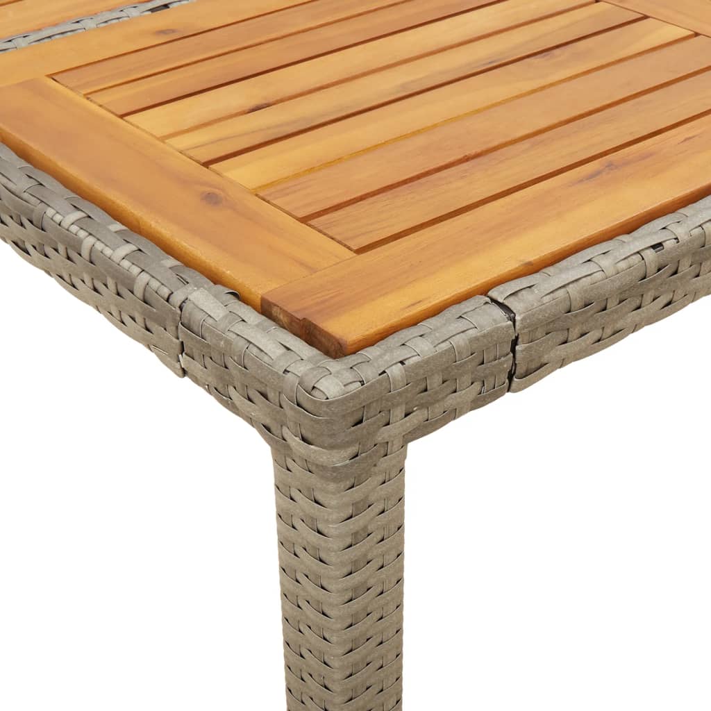 3-delige Tuinset met kussens poly rattan en acaciahout grijs Tuinsets | Creëer jouw Trendy Thuis | Gratis bezorgd & Retour | Trendy.nl