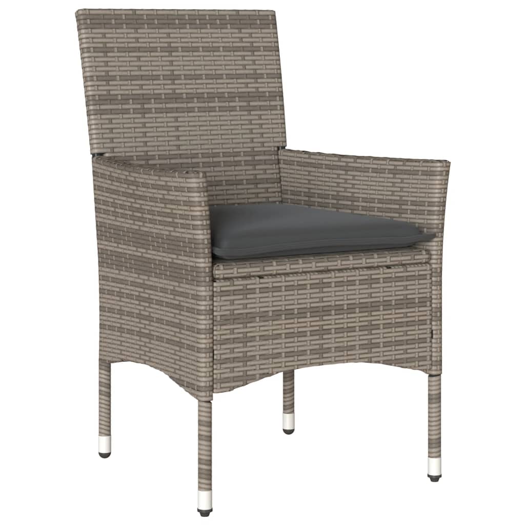 5-delige Loungeset met kussens poly rattan en acaciahout grijs Tuinsets | Creëer jouw Trendy Thuis | Gratis bezorgd & Retour | Trendy.nl