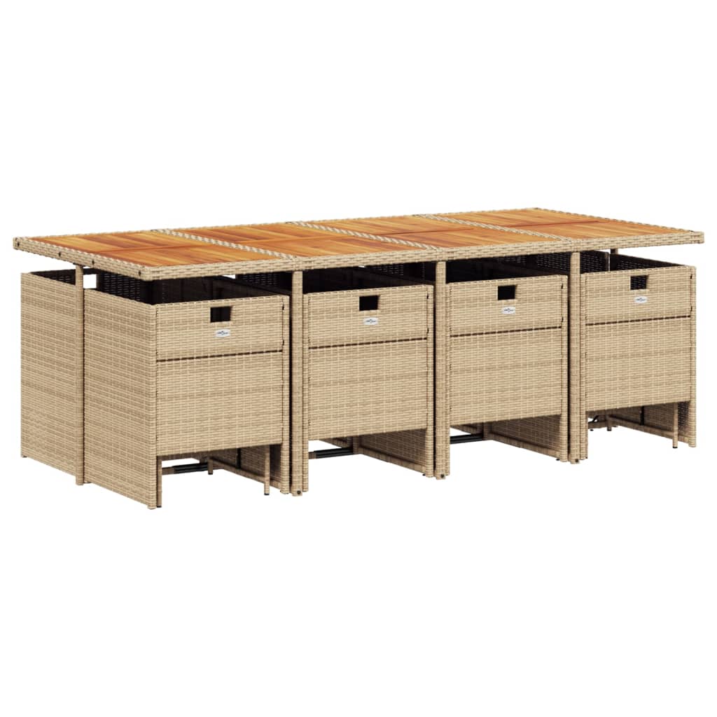 13-delige Tuinset met kussens poly rattan beige Tuinsets | Creëer jouw Trendy Thuis | Gratis bezorgd & Retour | Trendy.nl