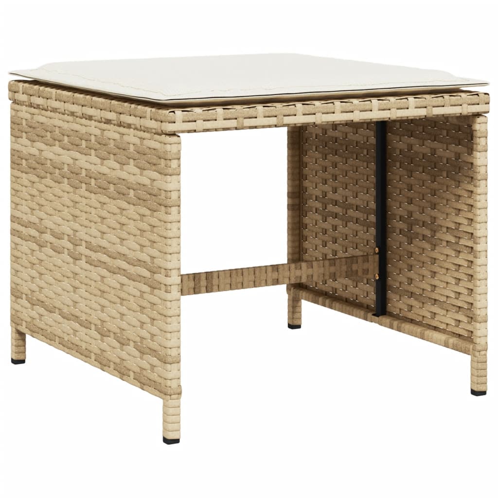 13-delige Tuinset met kussens poly rattan beige Tuinsets | Creëer jouw Trendy Thuis | Gratis bezorgd & Retour | Trendy.nl