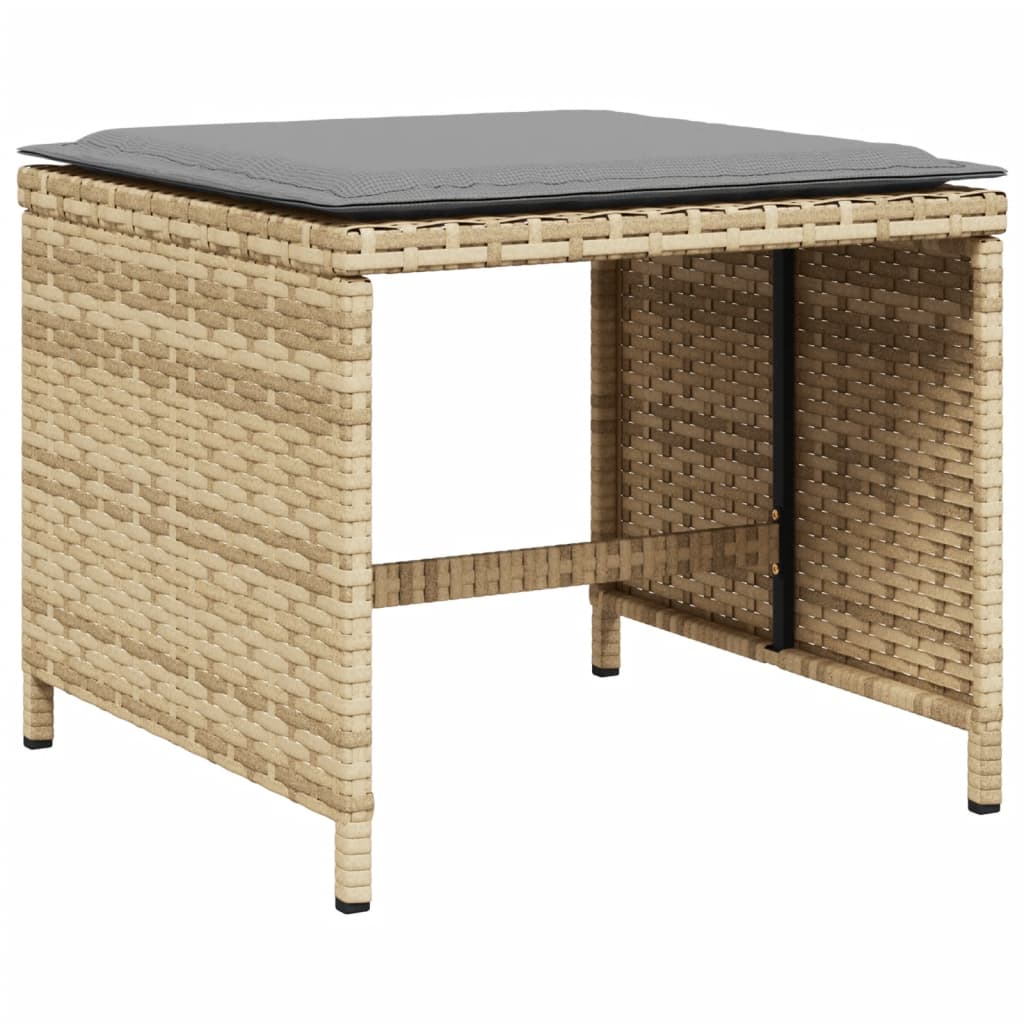 17-delige Tuinset met kussens poly rattan gemengd beige Tuinsets | Creëer jouw Trendy Thuis | Gratis bezorgd & Retour | Trendy.nl