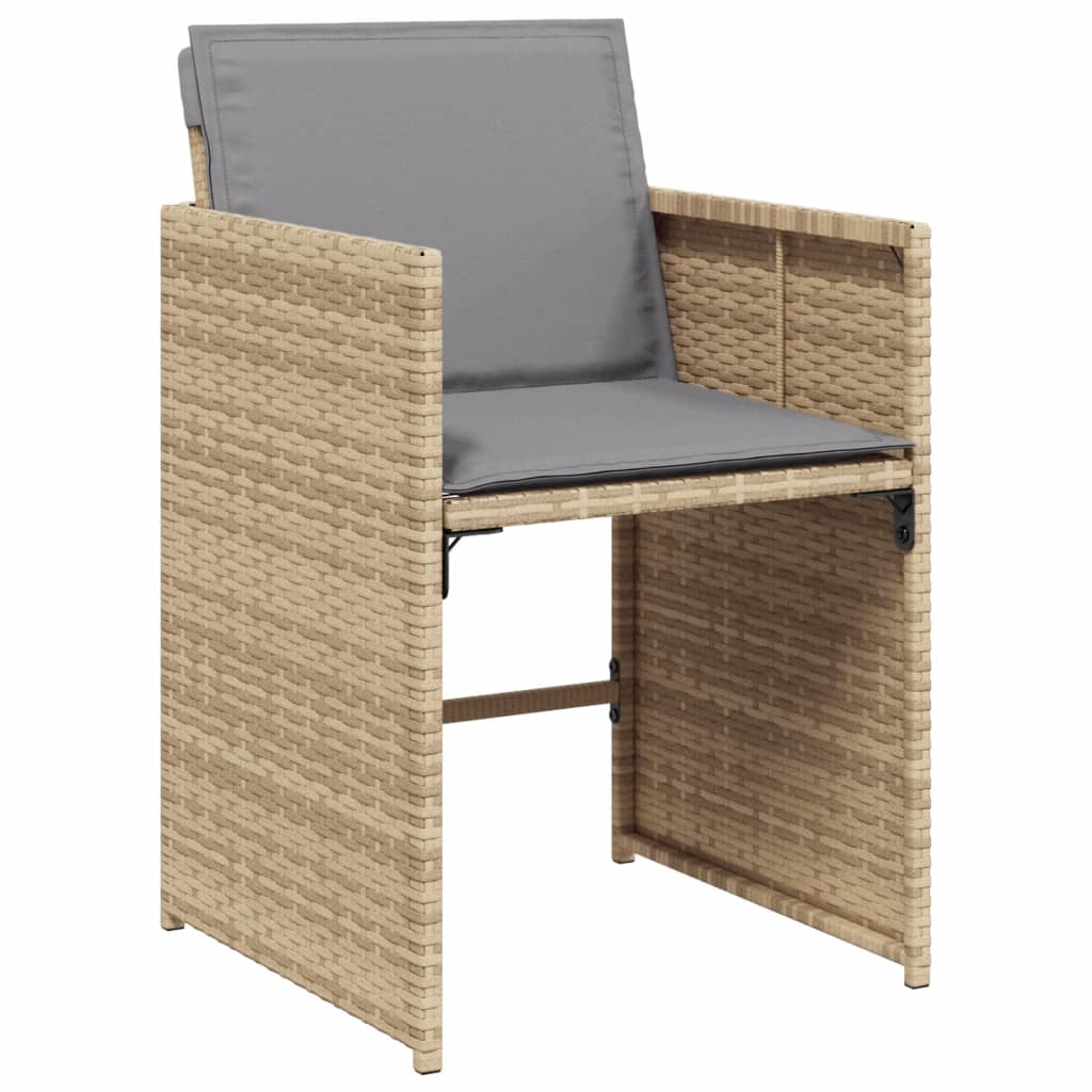 5-delige Tuinset met kussens poly rattan gemengd beige Tuinsets | Creëer jouw Trendy Thuis | Gratis bezorgd & Retour | Trendy.nl