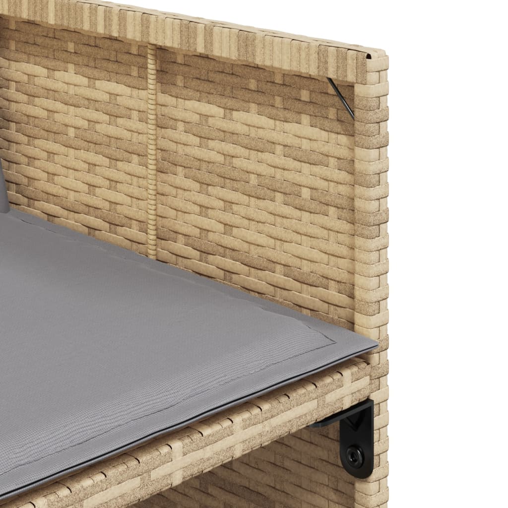 5-delige Tuinset met kussens poly rattan gemengd beige Tuinsets | Creëer jouw Trendy Thuis | Gratis bezorgd & Retour | Trendy.nl