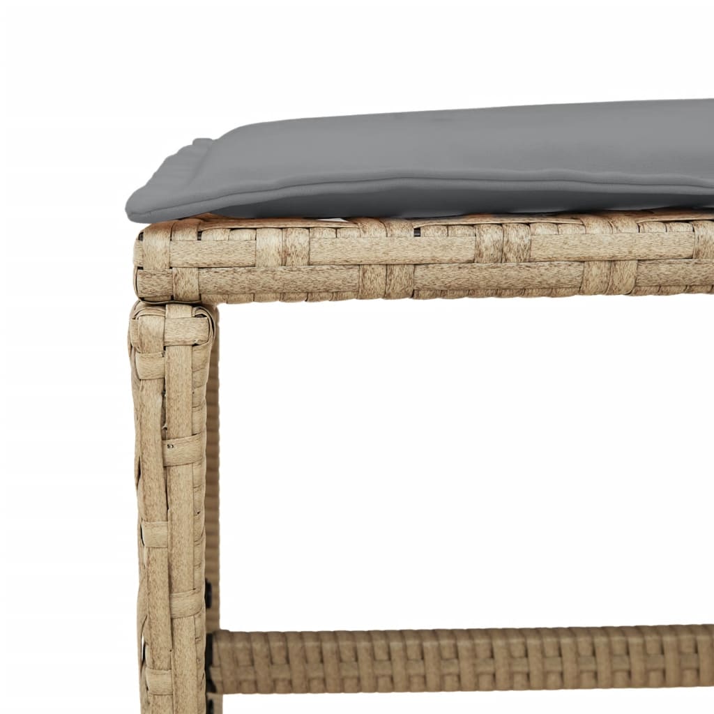 9-delige Tuinset met kussens poly rattan gemengd beige Tuinsets | Creëer jouw Trendy Thuis | Gratis bezorgd & Retour | Trendy.nl