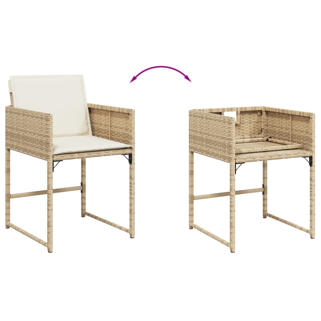 5-delige Tuinset met kussens poly rattan beige Tuinsets | Creëer jouw Trendy Thuis | Gratis bezorgd & Retour | Trendy.nl