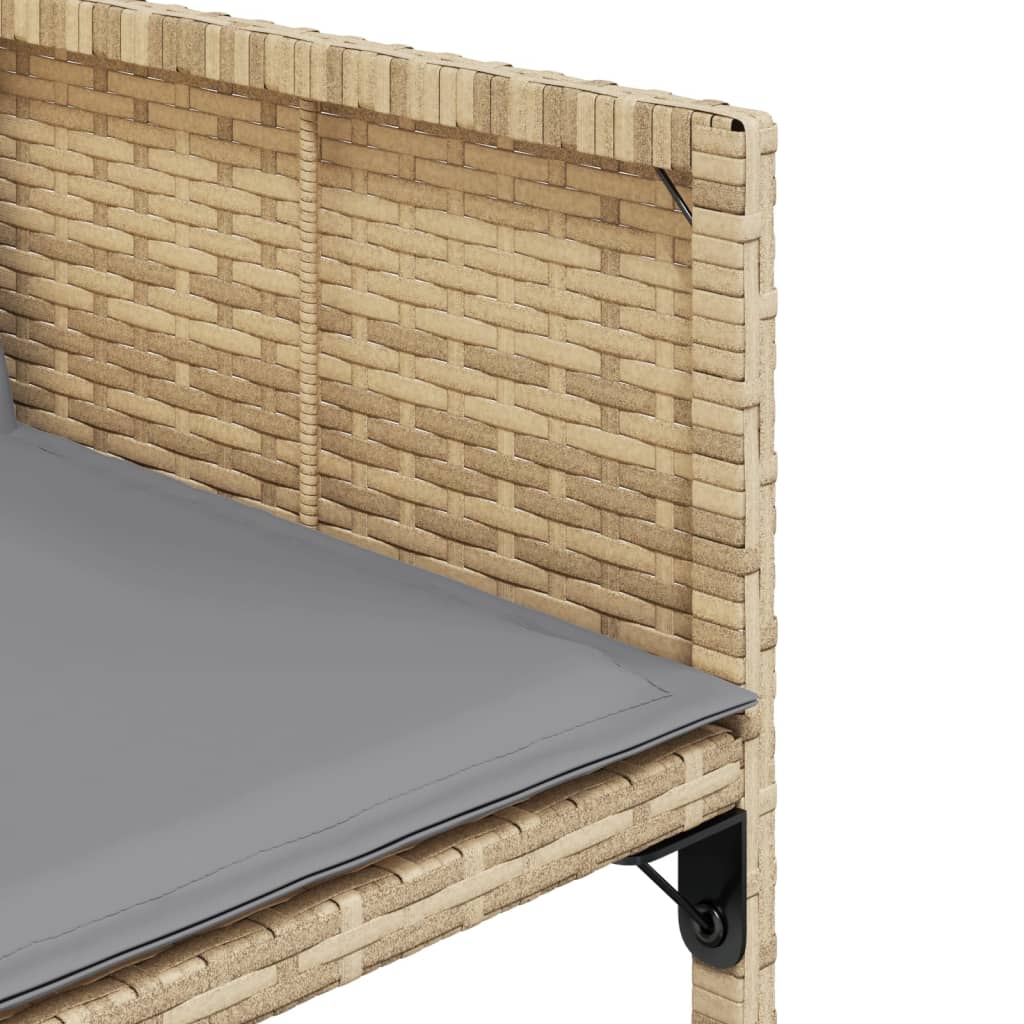 5-delige Tuinset met kussens poly rattan gemengd beige Tuinsets | Creëer jouw Trendy Thuis | Gratis bezorgd & Retour | Trendy.nl