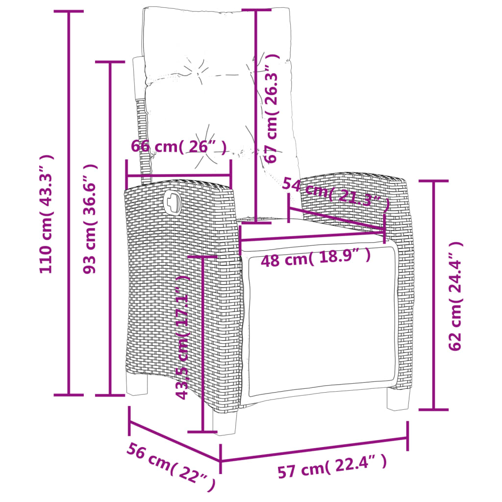 3-delige Tuinset met kussens poly rattan zwart Tuinsets | Creëer jouw Trendy Thuis | Gratis bezorgd & Retour | Trendy.nl