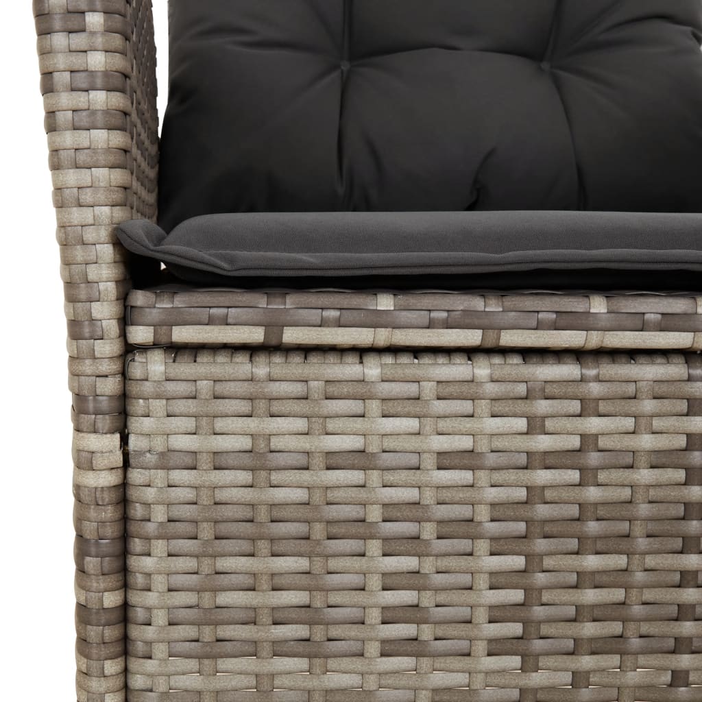 3-delige Tuinset met kussens poly rattan grijs Tuinsets | Creëer jouw Trendy Thuis | Gratis bezorgd & Retour | Trendy.nl