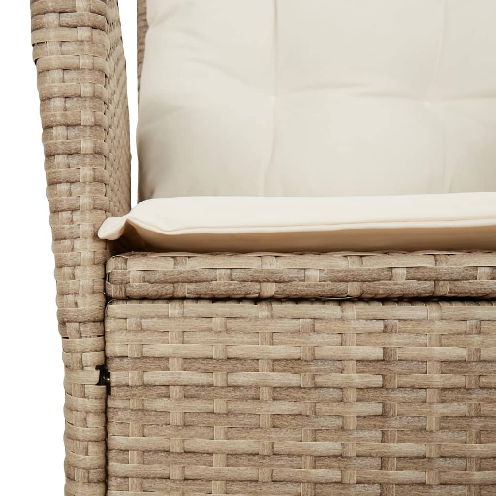 3-delige Tuinset met kussens poly rattan beige Tuinsets | Creëer jouw Trendy Thuis | Gratis bezorgd & Retour | Trendy.nl