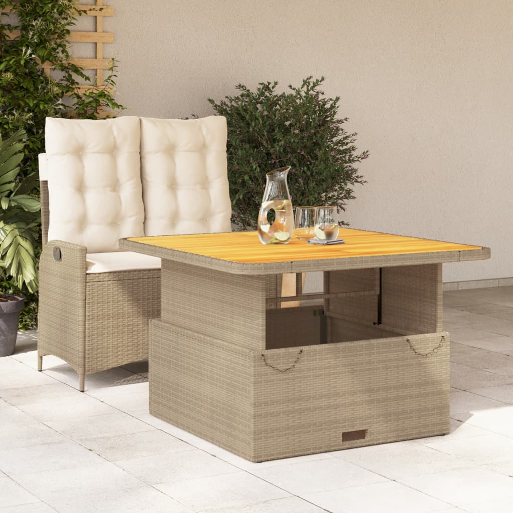 2-delige Tuinset met kussens poly rattan beige Tuinsets | Creëer jouw Trendy Thuis | Gratis bezorgd & Retour | Trendy.nl