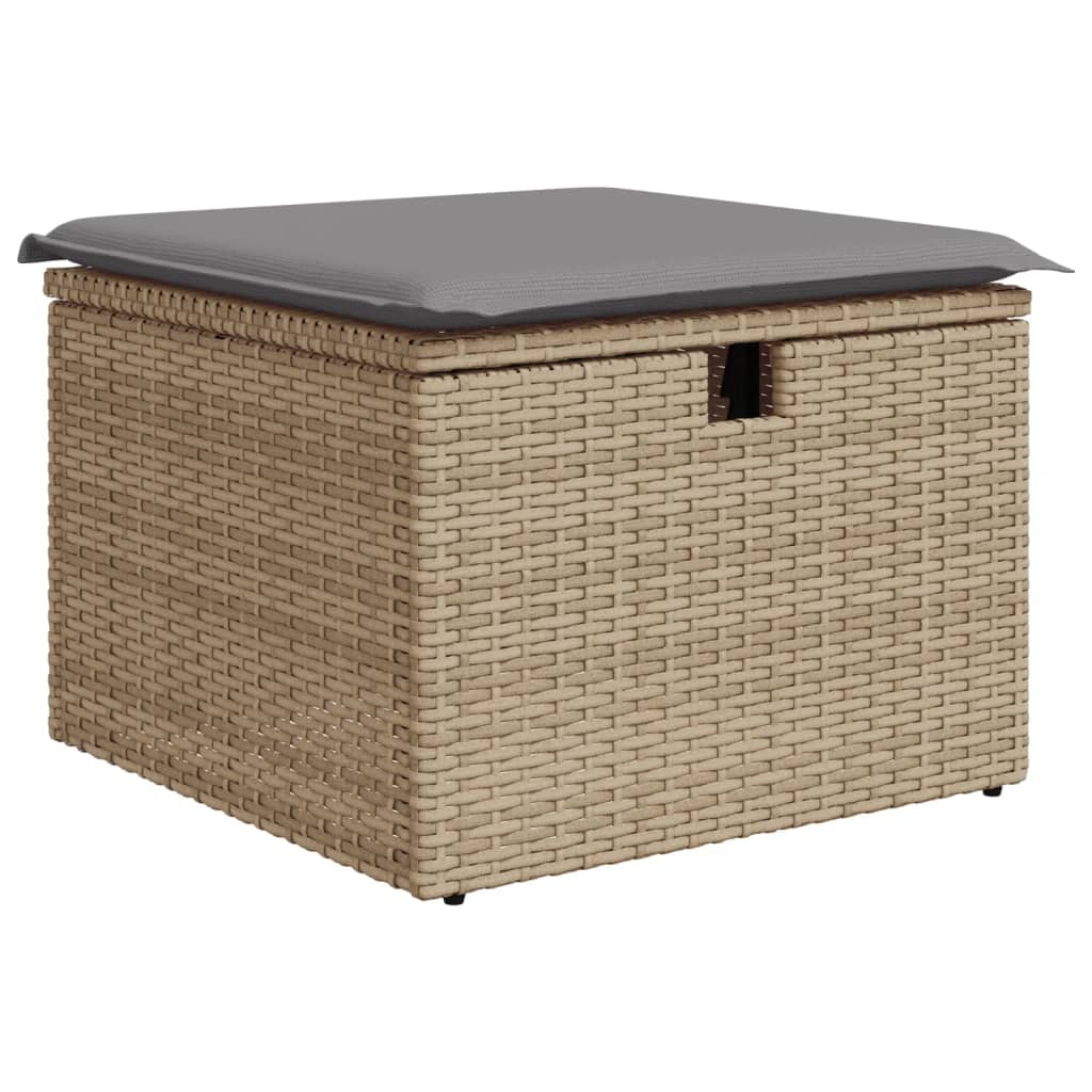 6-delige Loungeset met kussens poly rattan beige Tuinsets | Creëer jouw Trendy Thuis | Gratis bezorgd & Retour | Trendy.nl