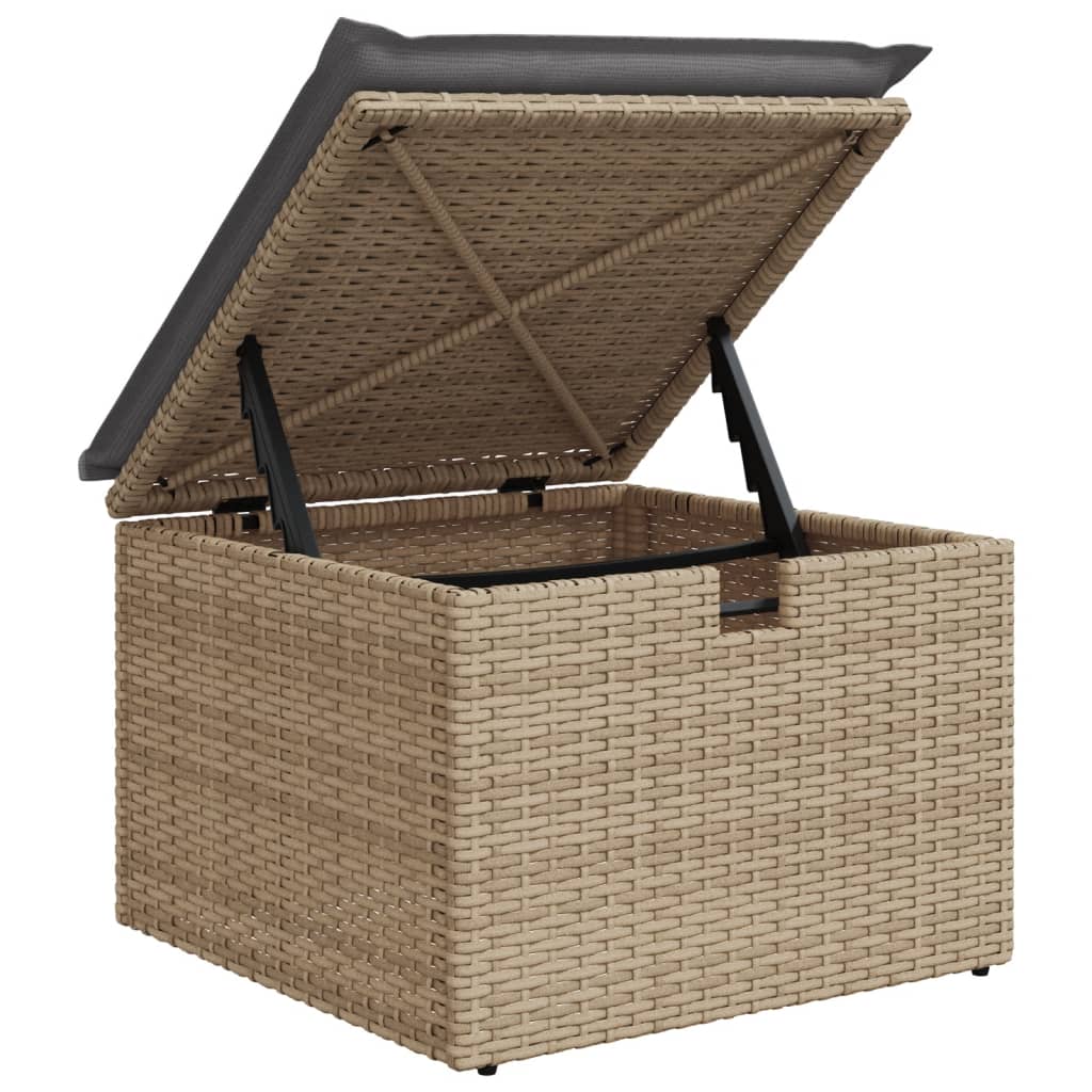 6-delige Loungeset met kussens poly rattan beige Tuinsets | Creëer jouw Trendy Thuis | Gratis bezorgd & Retour | Trendy.nl