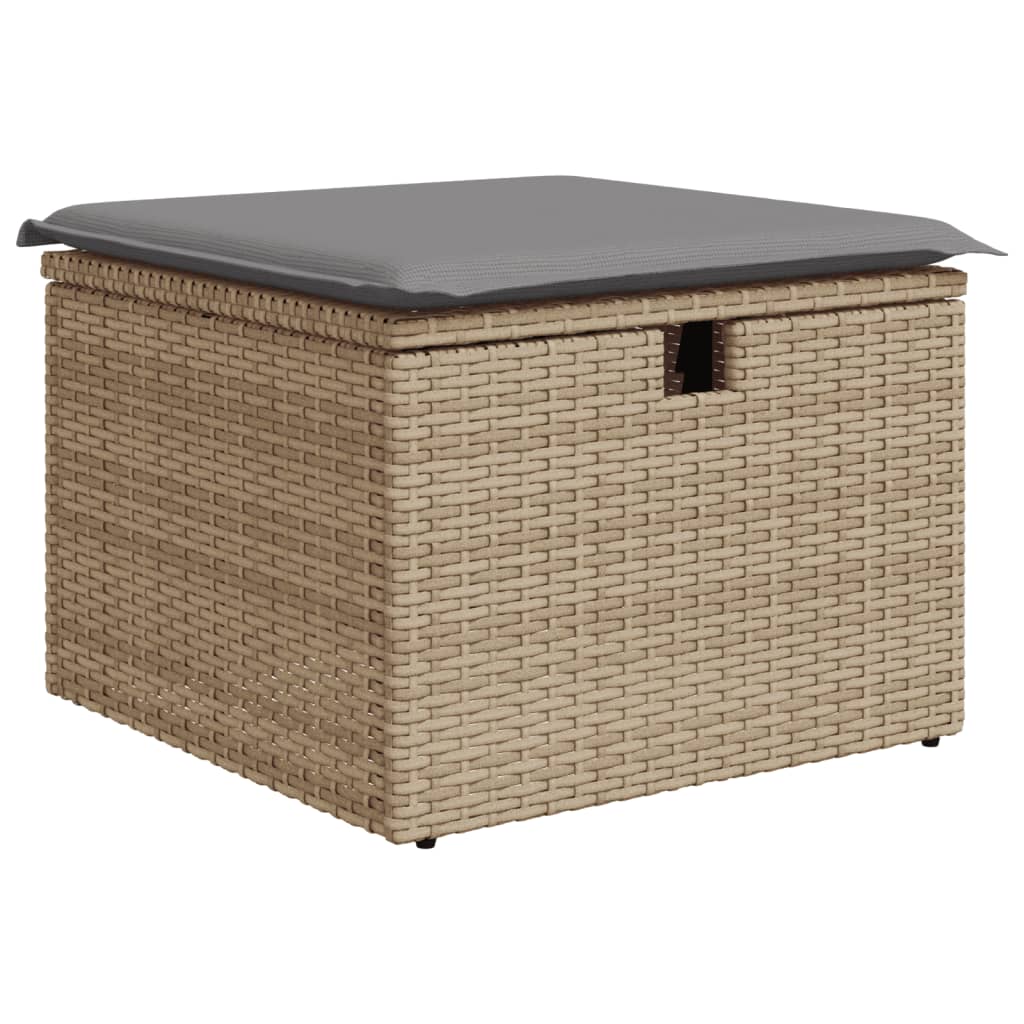 6-delige Loungeset met kussens poly rattan beige Tuinsets | Creëer jouw Trendy Thuis | Gratis bezorgd & Retour | Trendy.nl