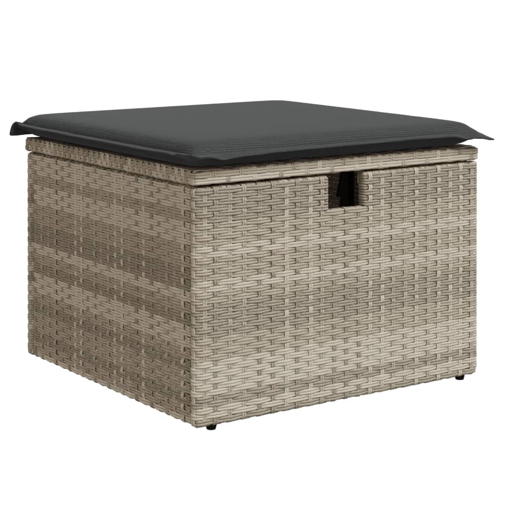 6-delige Loungeset met kussens poly rattan lichtgrijs Tuinsets | Creëer jouw Trendy Thuis | Gratis bezorgd & Retour | Trendy.nl