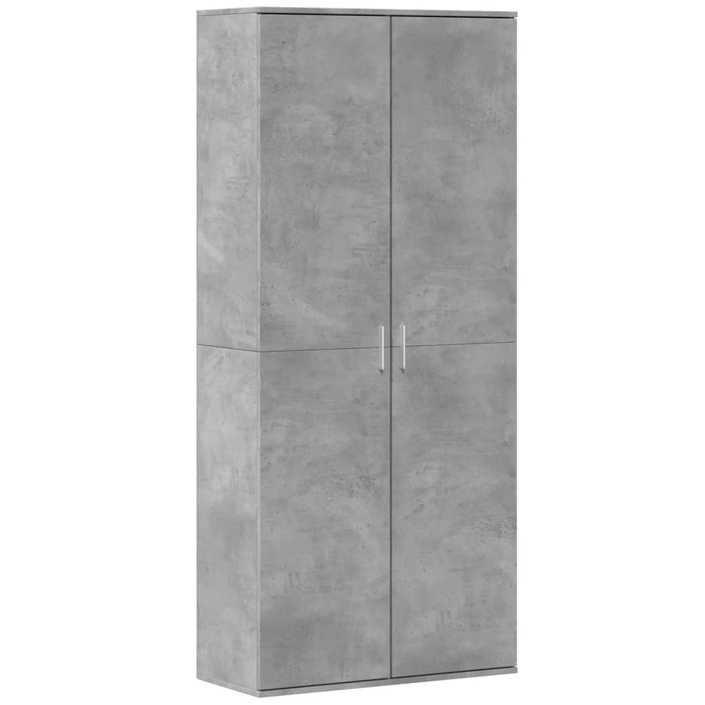 Hoge kast 80x35x180 cm bewerkt hout betongrijs Opbergkasten & lockerkasten | Creëer jouw Trendy Thuis | Gratis bezorgd & Retour | Trendy.nl