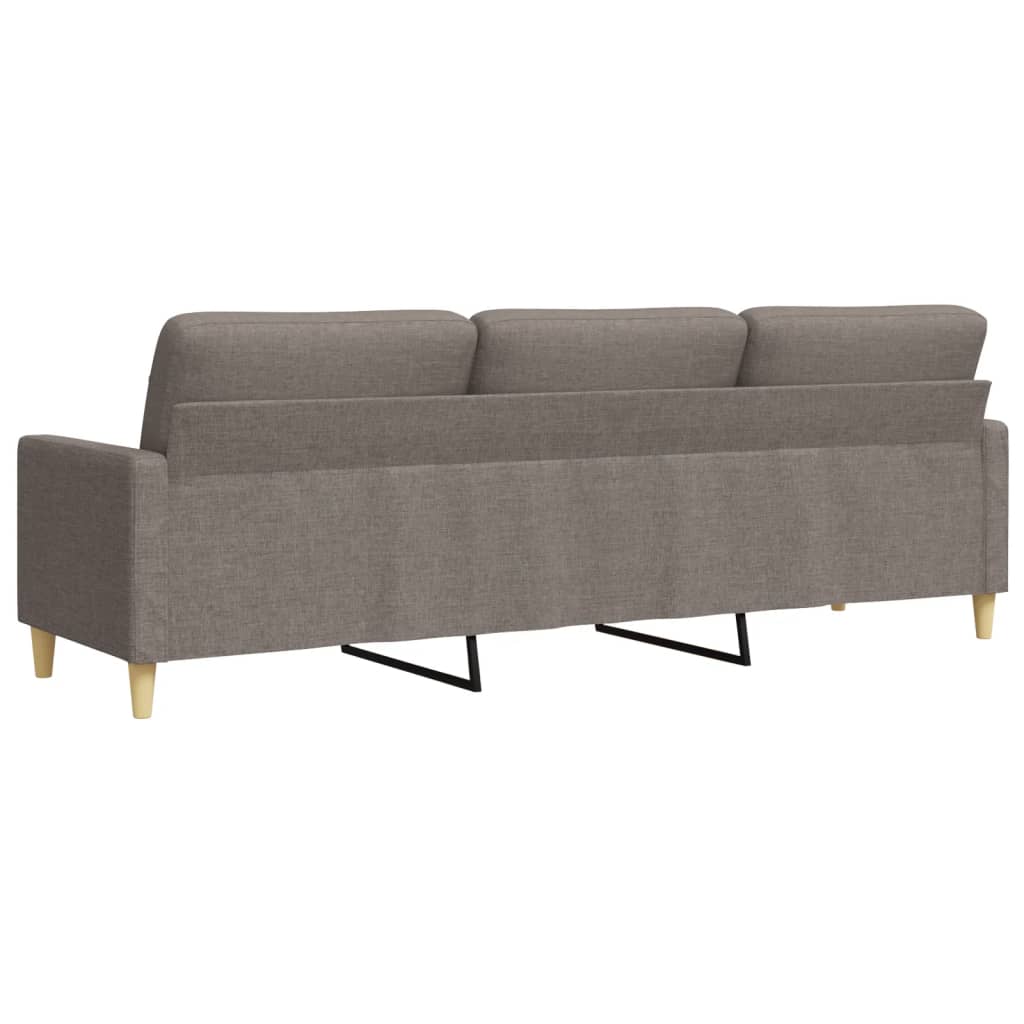 Driezitsbank 210 cm stof taupe Banken | Creëer jouw Trendy Thuis | Gratis bezorgd & Retour | Trendy.nl