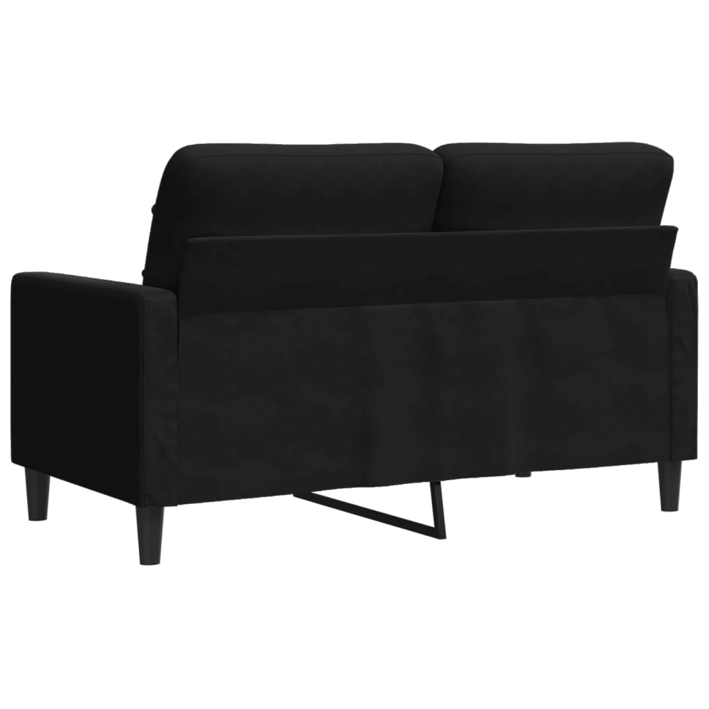 Tweezitsbank 120 cm fluweel zwart Banken | Creëer jouw Trendy Thuis | Gratis bezorgd & Retour | Trendy.nl