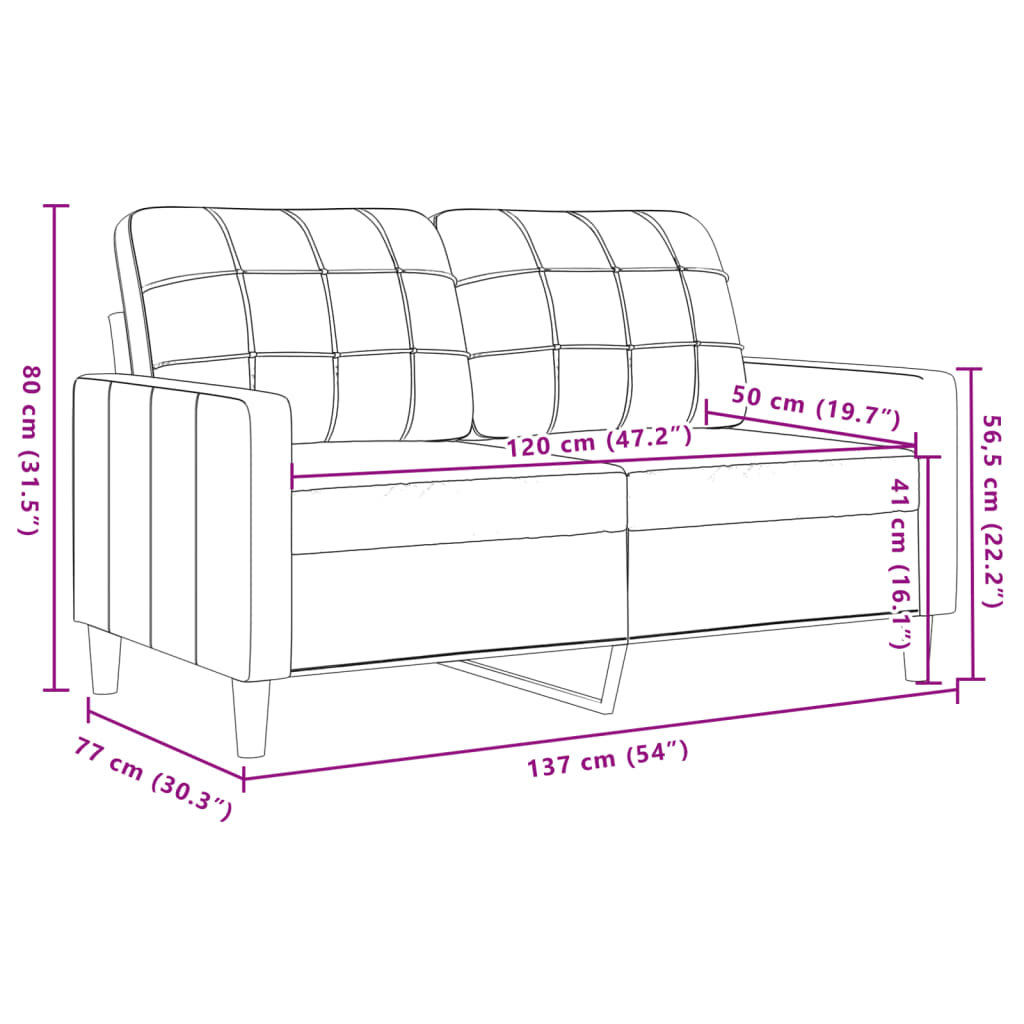 Tweezitsbank 120 cm fluweel zwart Banken | Creëer jouw Trendy Thuis | Gratis bezorgd & Retour | Trendy.nl