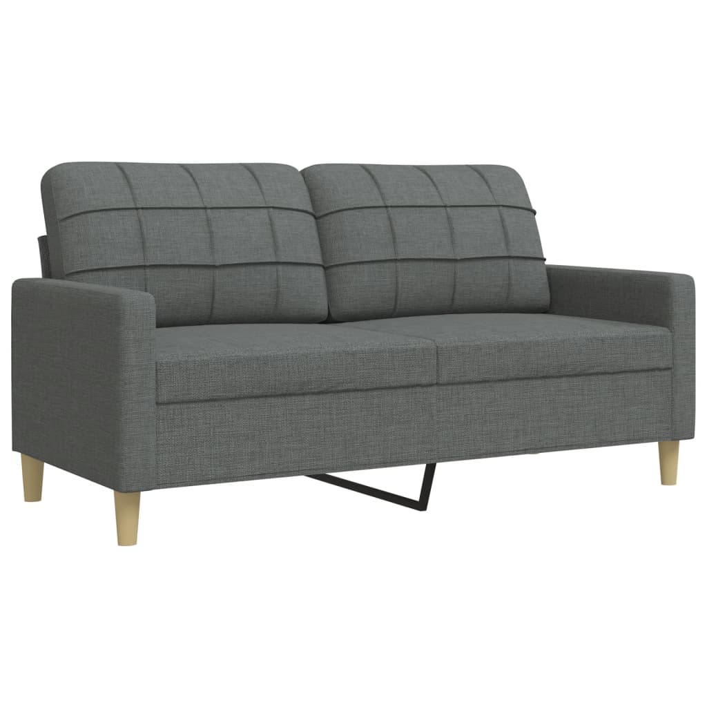 2-delige Loungeset stof donkergrijs Banken | Creëer jouw Trendy Thuis | Gratis bezorgd & Retour | Trendy.nl